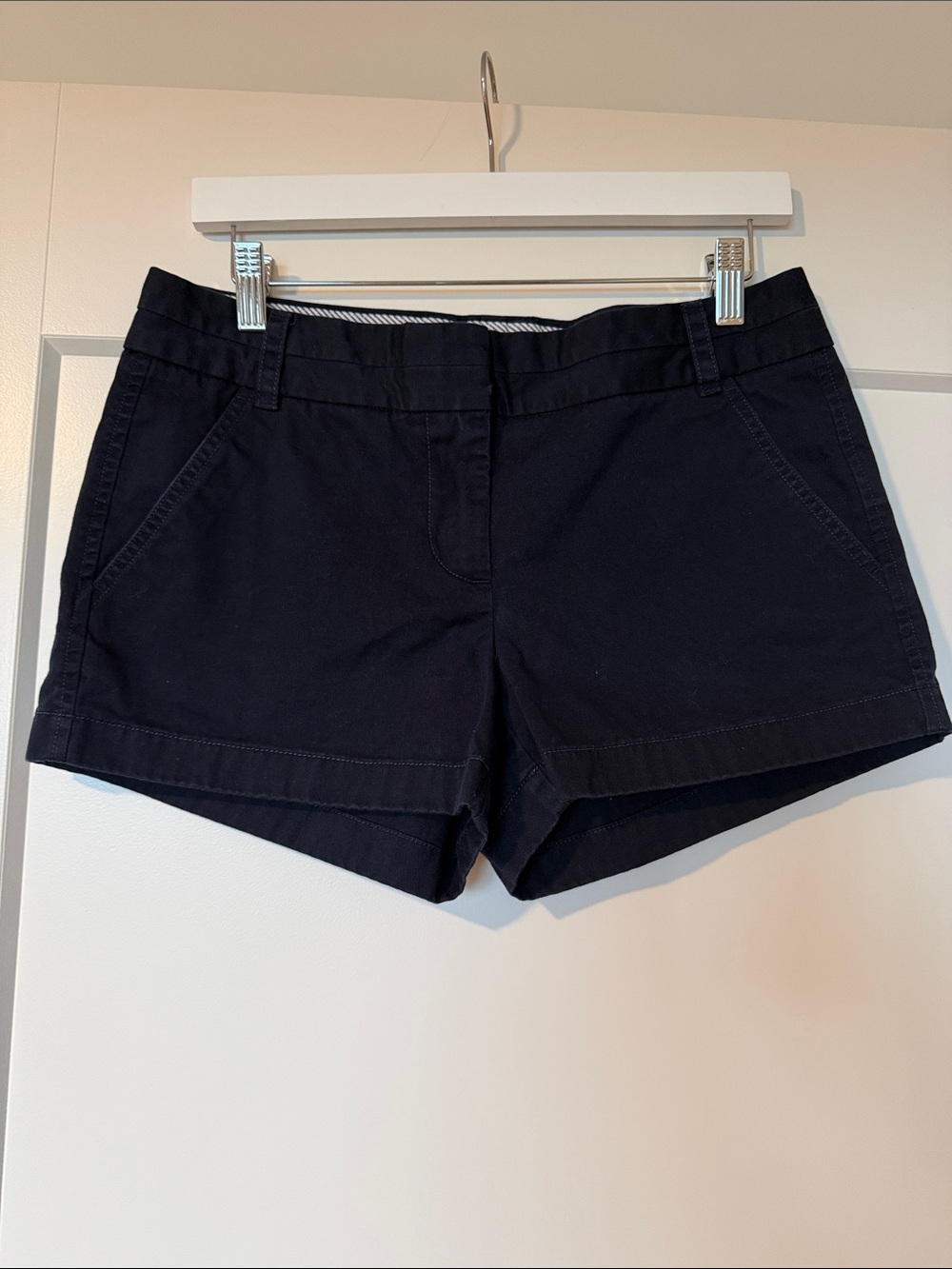 J. Crew Navy Cotton Bermuda Shorts